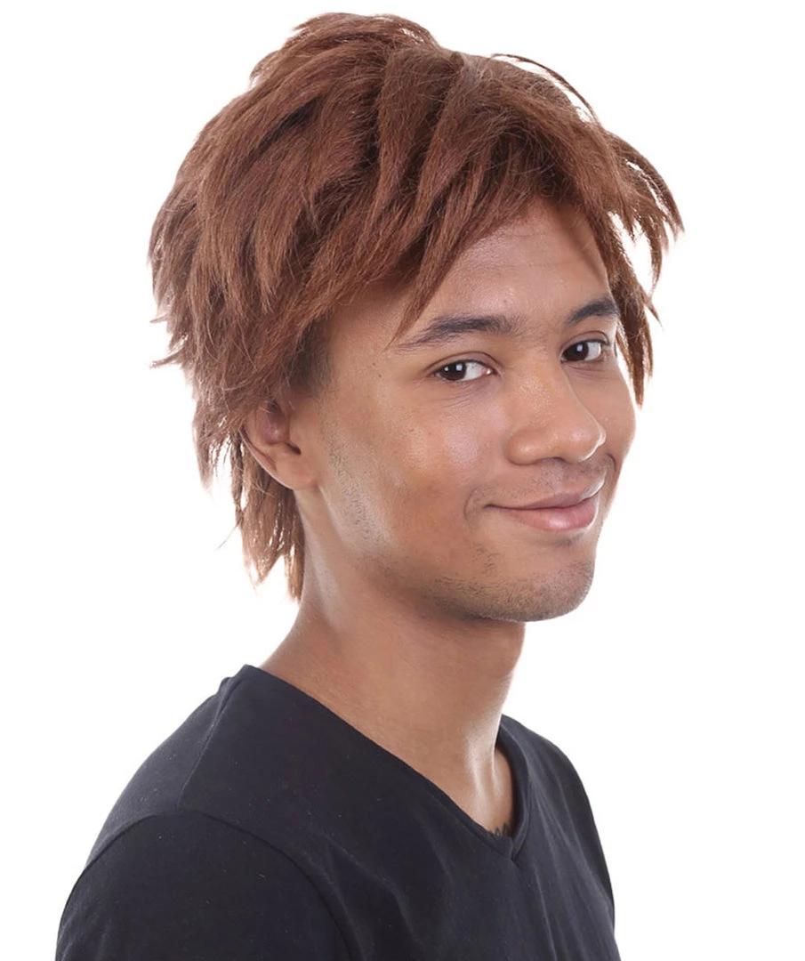 HPO Men's Trainer Wig | Brown Wigs | Premium Breathable Capless Cap