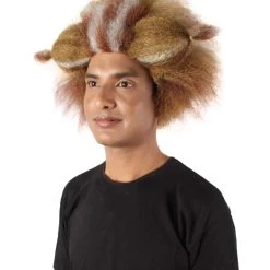 HPO Unisex Musical Brown & White Wig Collections | Super Size Jumbo Wig | Premium Breathable Capless Cap