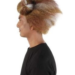 HPO Unisex Musical Brown & White Wig Collections | Super Size Jumbo Wig | Premium Breathable Capless Cap