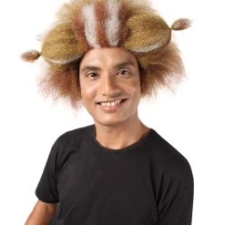 HPO Unisex Musical Brown & White Wig Collections | Super Size Jumbo Wig | Premium Breathable Capless Cap