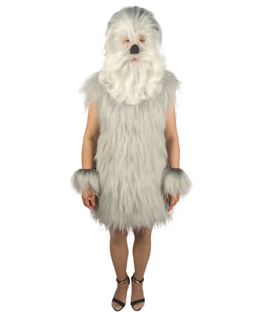 HPO Unisex Women's Hairy Warrior Ape Military Leader Resistance Fighter Multiple Colors Option Cosplay Unisex Costume And Wig Bundle