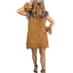 HPO Unisex Women's Hairy Warrior Ape Military Leader Resistance Fighter Multiple Colors Option Cosplay Unisex Costume And Wig Bundle