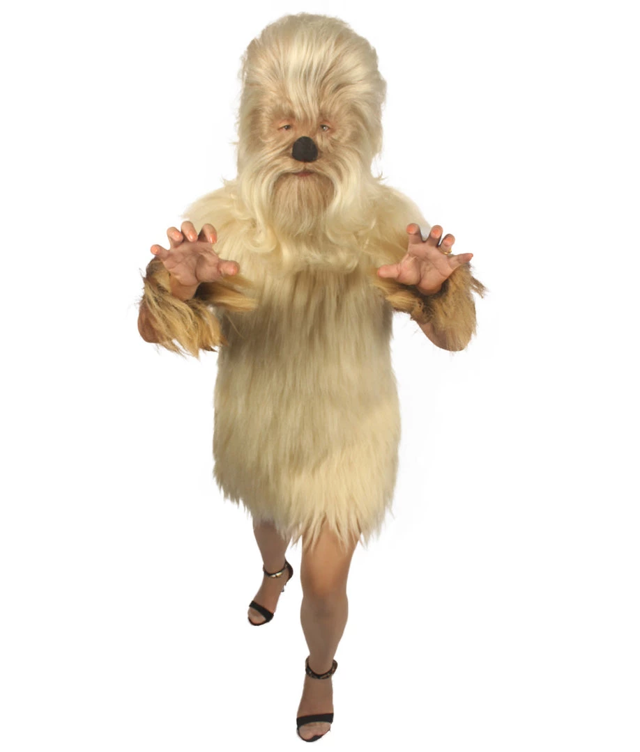 HPO Unisex Women's Hairy Warrior Ape Military Leader Resistance Fighter Multiple Colors Option Cosplay Unisex Costume And Wig Bundle