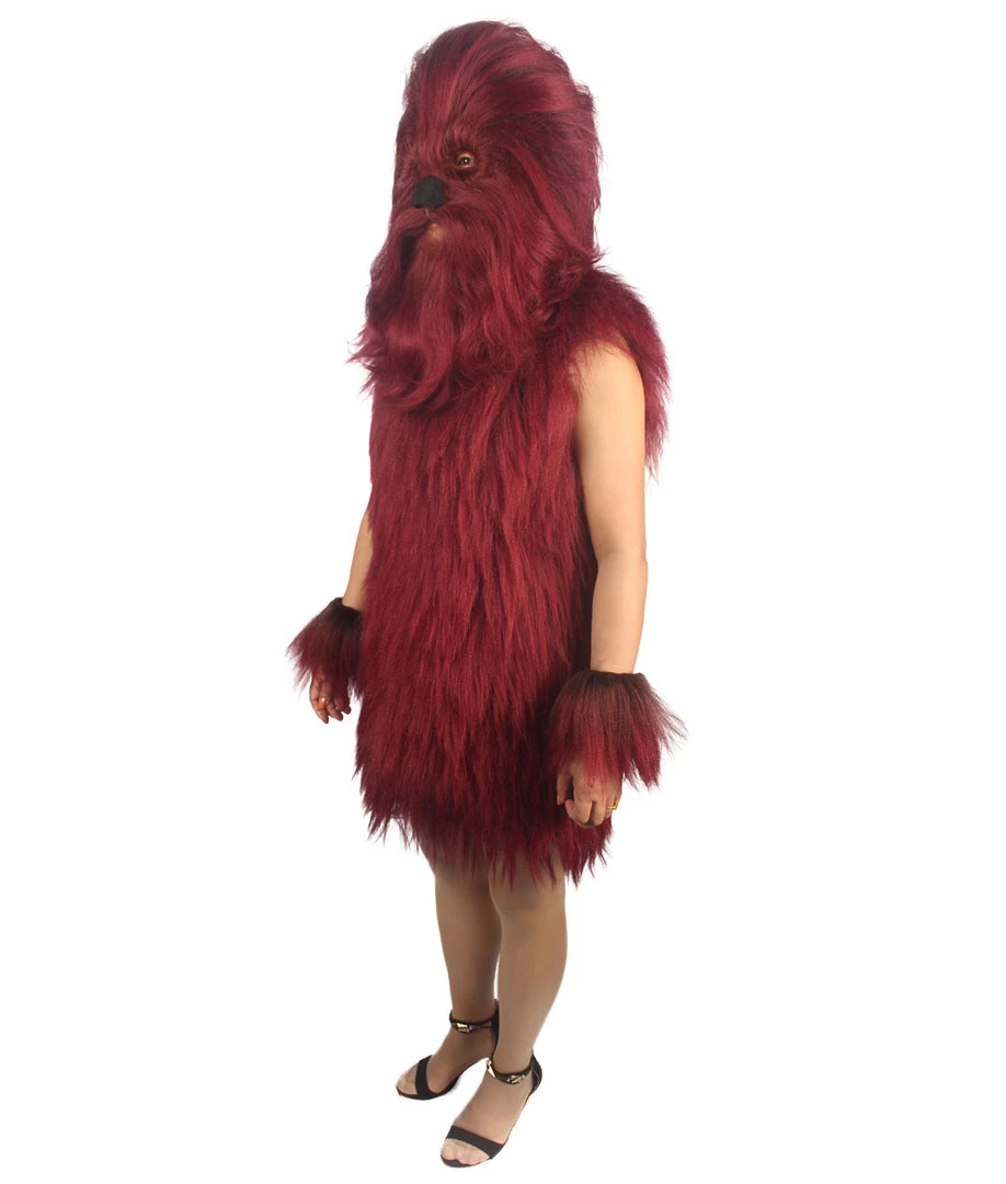 HPO Unisex Women's Hairy Warrior Ape Military Leader Resistance Fighter Multiple Colors Option Cosplay Unisex Costume And Wig Bundle