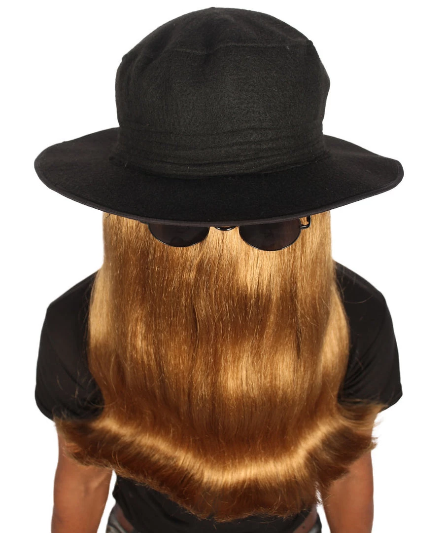 HPO Men's Shoulder Length Straight Creature Wig | Brown Cosplay Halloween Wig | Premium Breathable Capless Cap