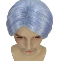 HPO K-Pop | Men's Short Straight Middle Part Grey K Pop Cosplay Wig | Premium Breathable Capless Cap