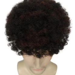 HPO Football | Men's Football Curly Brown Wig With Headband