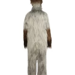 HPO Furry Fox Collection | Men's White And Brown Spiked Furry Cat Cosplay Costume With Tail