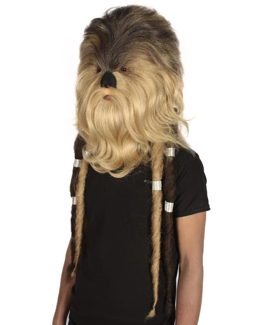 HPO Men's Long Hairy Elder Warrior Ape Military Leader Resistance Fighter Wig | Blonde Cosplay Wig | Premium Breathable Capless Cap