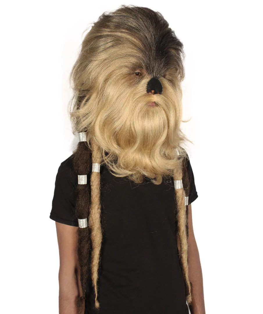 HPO Men's Long Hairy Elder Warrior Ape Military Leader Resistance Fighter Wig | Blonde Cosplay Wig | Premium Breathable Capless Cap