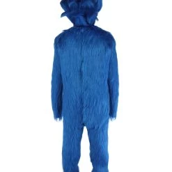HPO Furry Game Costume | Men's White And Blue Straight Long Furry Hedghog Cosplay Costume