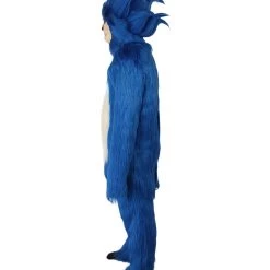 HPO Furry Game Costume | Men's White And Blue Straight Long Furry Hedghog Cosplay Costume