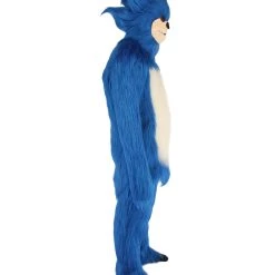 HPO Furry Game Costume | Men's White And Blue Straight Long Furry Hedghog Cosplay Costume