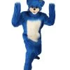 HPO Furry Game Costume | Men's White And Blue Straight Long Furry Hedghog Cosplay Costume