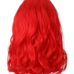 HPO Multicolor | Men's Long Red Straight Handle Bar Mustache Smooth Wig | Premium Breathable Capless Cap