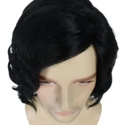 HPO Star Movie | Men's Medium Straight Black Wig | Premium Breathable Capless Cap