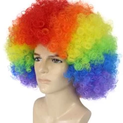 BC Clown Collection | Men's Multi Color Curly Afro Clown Wig