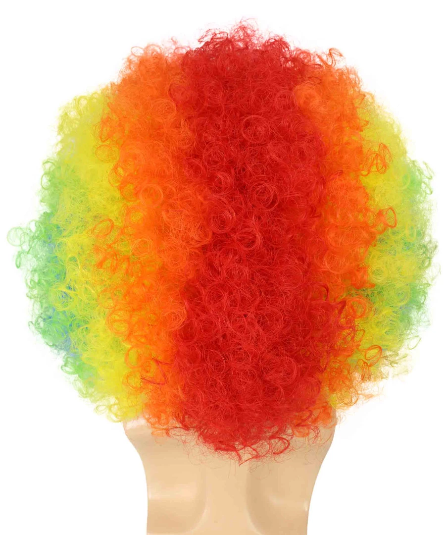 BC Clown Collection | Men's Multi Color Curly Afro Clown Wig