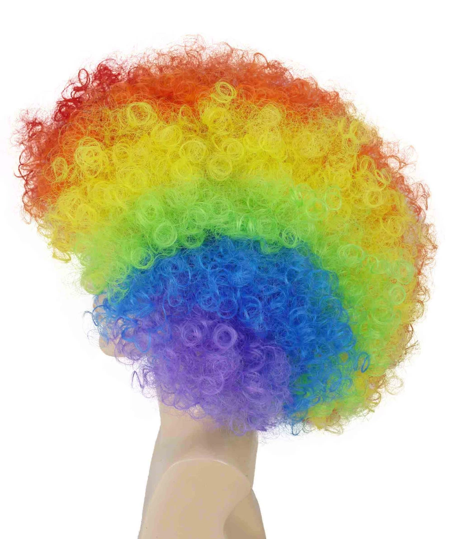 BC Clown Collection | Men's Multi Color Curly Afro Clown Wig