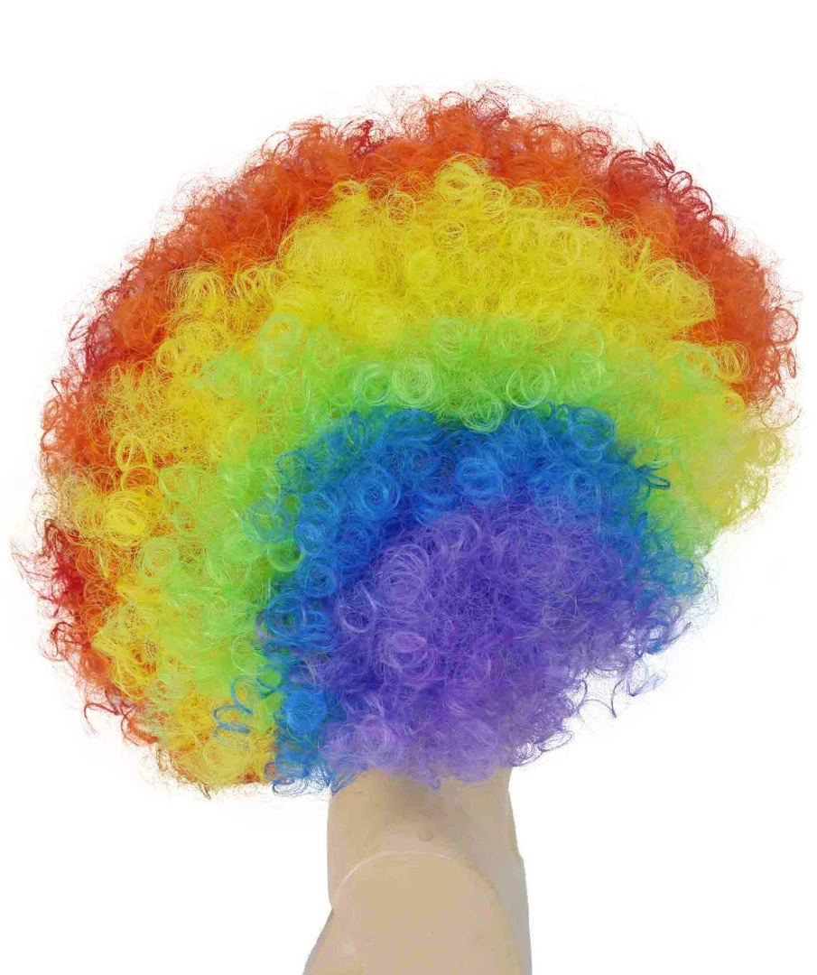 BC Clown Collection | Men's Multi Color Curly Afro Clown Wig