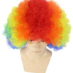 BC Clown Collection | Men's Multi Color Curly Afro Clown Wig