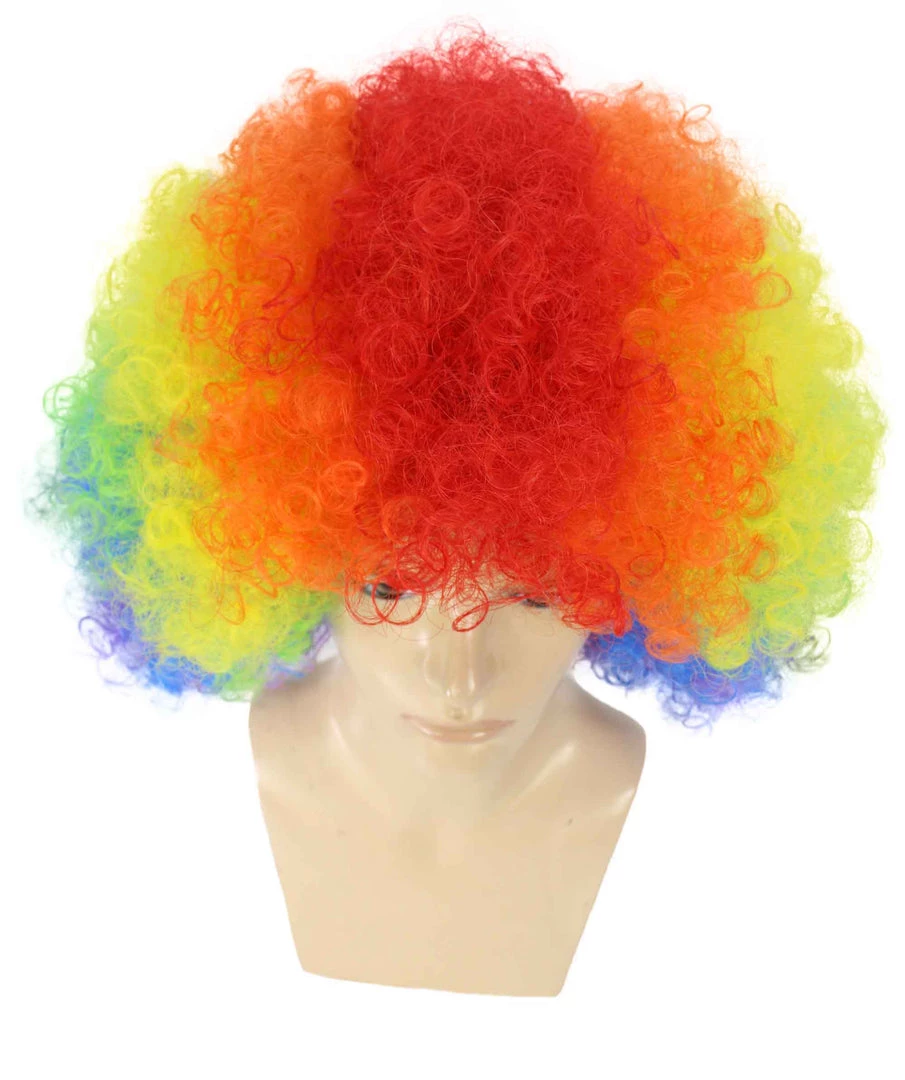 BC Clown Collection | Men's Multi Color Curly Afro Clown Wig