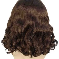 BC Adult Men's Dark Brown Color Wavy Shoulder Length Lumber Jack Wig With Full Mustache And Beard