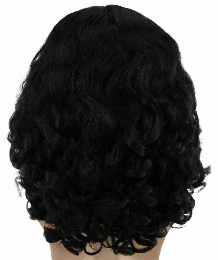 BC Muskateer | Men's Black Color Wavy Shoulder Length Muskateer Wig With Mustache And Goatee