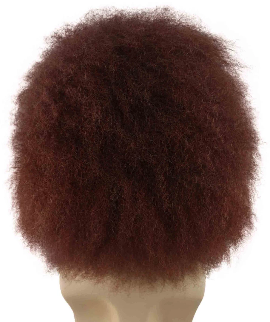 BC Adult Men's Brown Color Straight Spiked Afro Wildman Wig With Beard