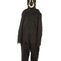 HPO Black Bear Costume With Mask - Long Synthetic Fibers Bundle Men's