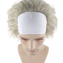 HPO Haunted House TV Mens Wig | White Celebrity Cosplay Halloween Wig