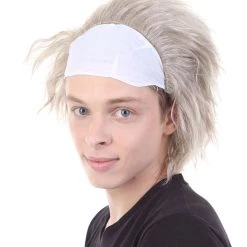 HPO Haunted House TV Mens Wig | White Celebrity Cosplay Halloween Wig