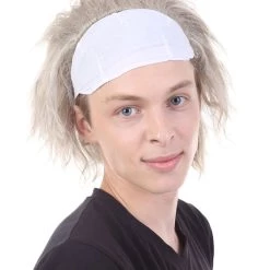 HPO Haunted House TV Mens Wig | White Celebrity Cosplay Halloween Wig