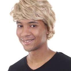 HPO Men's Snow Movie Mens Wig | Blonde Cosplay Halloween Wig | Premium Breathable Capless Cap