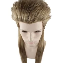 HPO Bounty Hunter Mens Wig | Brown Cosplay Halloween Wig | Premium Breathable Capless Cap Men's