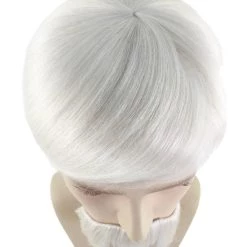 HPO Fastfood Mens Wig And Moustache | Cosplay Halloween Wig | Premium Breathable Capless Cap Men's