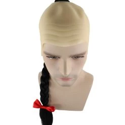 HPO Men's Kung Fu Master Mens Wig | Black Braid With Wig
