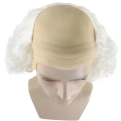 HPO Mad Scientist Mens Wig | White Bald Cap Wig