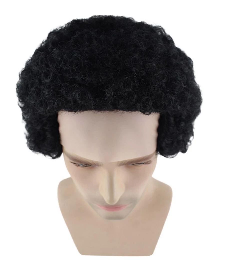 HPO Curly Bald Mens Wig | Cosplay Halloween Wig | Premium Breathable Capless Cap Men's
