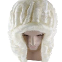 HPO Judge Mens Wig | White Historical Wig