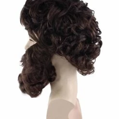 HPO Brown Pirate Mens Wig And Beard Set | Cosplay Halloween Wig | Premium Breathable Capless Cap