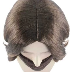 HPO Men's Medieval King Wig With Full Beard Set | Mens Cosplay Halloween Wig | Premium Breathable Capless Cap