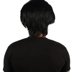 HPO Men TV Movie Cosplay Black Wig | Premium Breathable Capless Cap Men's