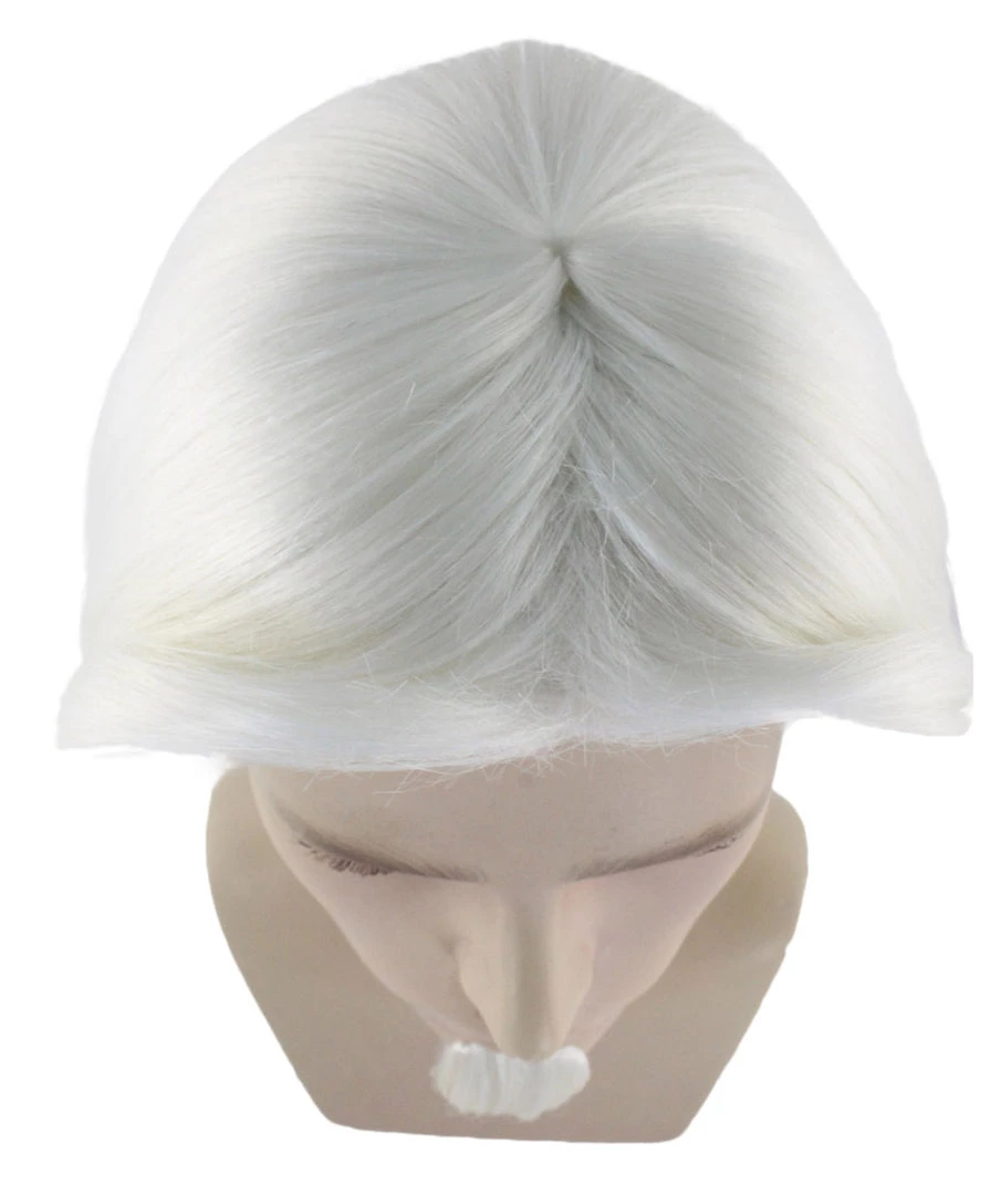 HPO Uncle White Mens Costume Wig And Goatee Set | Cosplay Halloween Wig | Premium Breathable Capless Cap