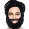 HPO TV Mens Wig And Beard | Black Old Style Wig | Premium Breathable Capless Cap Men's
