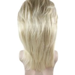 BC 70's Mens Wig With Mustache | Blonde Retro Wig Breathable Standard Cap