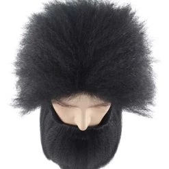 HPO Caveman Mens Wig And Beard Set Collection | Stone Age Cosplay Halloween Wig | Premium Breathable Capless Cap