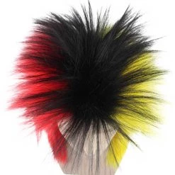 HPO Sport Party Mens Mullet Wig | Red Yellow Black Wig | Premium Breathable Capless Cap Men's