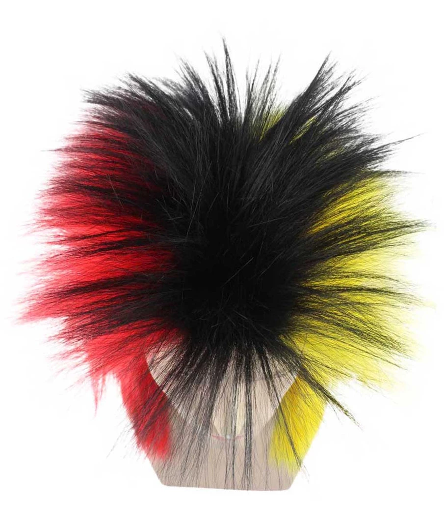 HPO Sport Party Mens Mullet Wig | Red Yellow Black Wig | Premium Breathable Capless Cap Men's