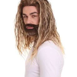 HPO Men's Sea Hero Wig & Beard Set | Cosplay Halloween Wig | Premium Breathable Capless Cap